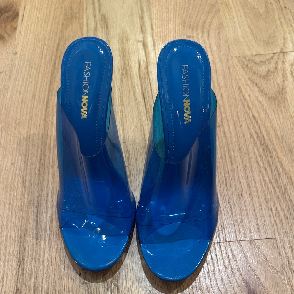 Fashion Nova Vibrant Blue Mules